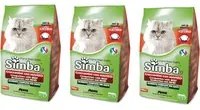 Multipack da 3 confezioni di simba croccantini per gatto al gusto manzo da 2 kg ciascuna