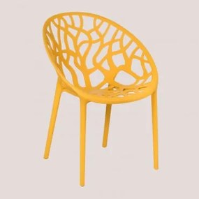 Confezione da 2 sedie da giardino impilabili Ores Mostarda - Sklum