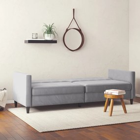 Divano grigio chiaro in velluto 203 cm Hartford - Støraa