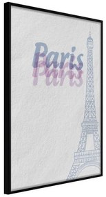 Poster  Pastel Paris  Cornice Quadri Cornice nera, Larghezza x Altezza Home decor 20x30