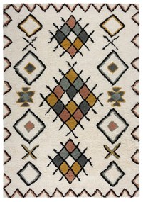 Tappeto in lana tessuta a mano color crema 120x170 cm Moroccan Midar - Flair Rugs