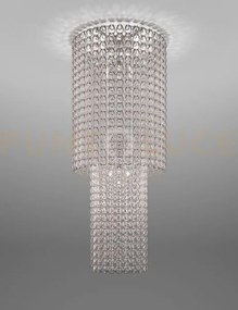 Giogali lampadadario a soffitto ca2 cristallo argento e cromo lucid...