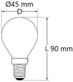 Lampada LED E14 85W a Sfera110lm/W - MINIMO 50 PEZZI - pack Colore Bianco Caldo 2.700K