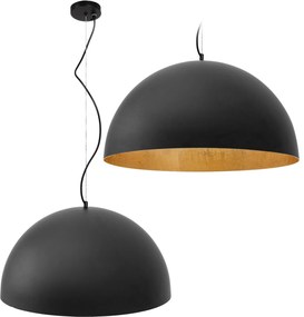 Lampada Da Soffitto Pensile Vasca Metallico Nera 50 cm