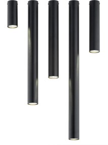 Plafoniera TECNO 1S da soffitto base GU10 Nera