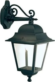 Lampada Applique Grande in Basso Colore Nero da Esterno Linea Quadrata Sovil...