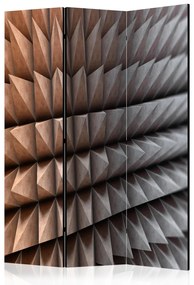 Paravento separè Difesa d'Acciaio (3-parti) - composizione geometrica unica in 3D