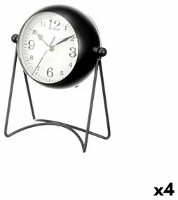 Orologio da Tavolo Nero Metallo 15,5 x 20 x 11 cm (4 Unità)