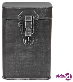 LABEL51 Contenitore 12x13x17 cm M Nero Anticato
