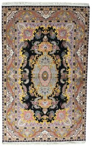 Tabriz Tappeto 160 x 100 Nero (Iran) Annodato A Mano