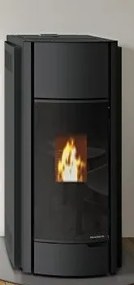 Palazzetti Julie 9 Stufa ermetica A Pellet ecofire ad aria Con Rivestimento in acciaio Nero