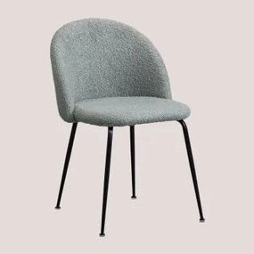 Confezione da 4 sedie da pranzo in ciniglia Kana Design Celadon & - Sklum
