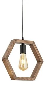 Lampada a sospensione in legno di carpino Geometrik Sparky - Opviq lights