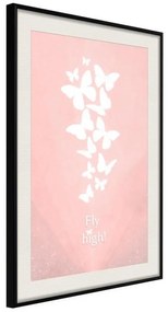 Poster  Butterfly Dream  Cornice Quadri Cornice nera con pass-partout, Larghezza x Altezza Home decor 40x60