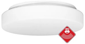 Ecolite W142-BI - Plafoniera con sensore HECTOR 2xE27/60W/230V IP44 bianco