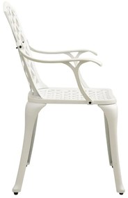 Sedie da Giardino 6 pz in Alluminio Pressofuso Bianco