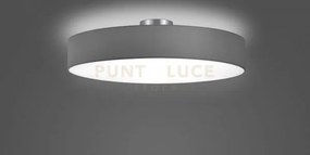 Hotel plafoniera tonda 5 luci diffusore tessuto grigio d. 65cm 5 lu...