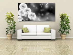 Quadro su tela – Dente di leone soffice in bianco e nero