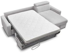 Divano angolare in grigio chiaro allungabile (con composizione variabile) Monaco – Bobochic Paris