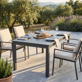 ARGENTUM - tavolo da giardino allungabile in alluminio da 150