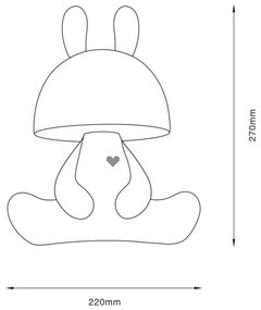 Lampada touch per bambini a LED dimmerabile FANCY LED/2,5W/3,7V nero/rosso