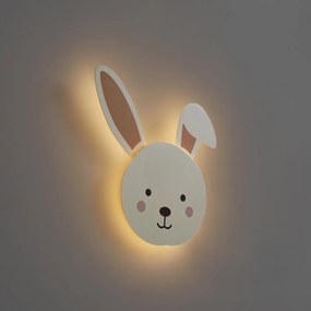 Lampada da parete per bambini beige con dettagli con LED dimmerabile a 3 livelli - Benny the Bunny