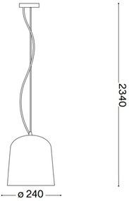 Ideal Lux - Lampadario a sospensione con filo BISTRO 1xE27/60W/230V diametro 24 cm fumé