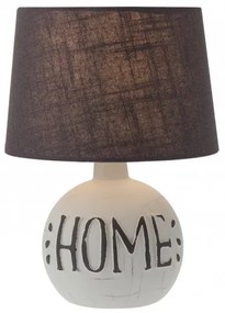 Lampada da tavolo 1 luce con paralume marrone  - Home  - Lucilla Giovane