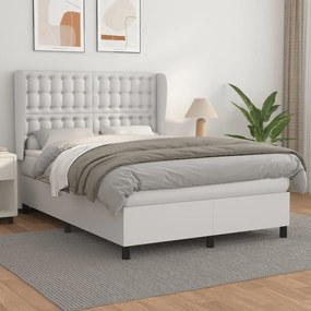 Giroletto A Molle Con Materasso Bianco 140x190 Cm İn Similpelle /