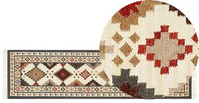 Tappeto kilim lana multicolore 80 x 300 cm GHUKASAVAN Beliani