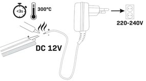 Striscia LED NEON 2 m LED/17W/12V IP65 rosa