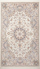 Nain Tappeto 220x130 Beige (Iran) Annodato A Mano