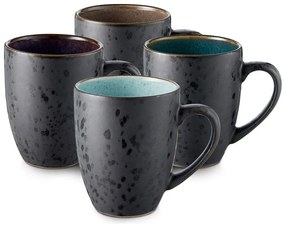 Tazze in set nere/blu scuro in ceramica 4 pz 300 ml Gastro Black/Mix – Bitz