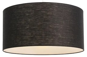 Lampada a sospensione moderna bianca con paralume nero 50 cm - Combi 1