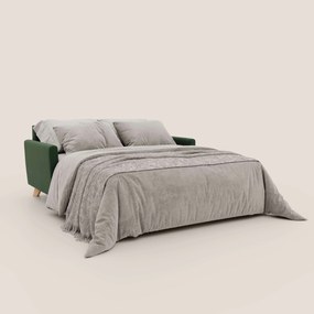 Francy divano letto matrimoniale con poggiatesta regolabili in tessuto impermeabile e smacchiabile T17 verde