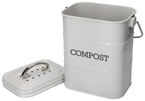 Contenitore grigio per rifiuti compostabili 3 l Living Nostalgia - Kitchen Craft