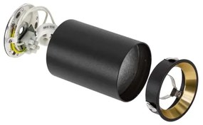 Faretto CHLOE 1xGU10/35W/230V tondo nero/oro