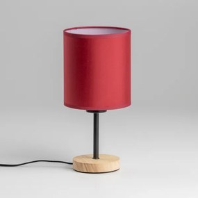 Brilagi - Lampada da tavolo NUBILA WOOD 1xE27/25W/230V quercia/Pompeiana rosso