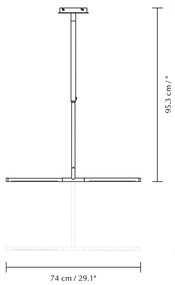 Lampadario LED nero in metallo con paralume in metallo Omni Ceiling – UMAGE
