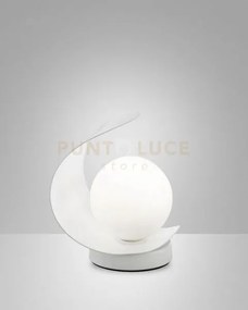 Adria da tavolo bianca 1 luce a led 3000k - 6w - 540 lm in metallo...