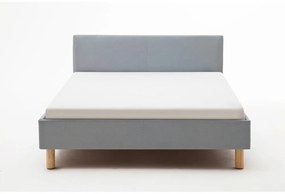 Letto matrimoniale imbottito blu/grigio rete non inclusa 140x200 cm Lena – Meise Möbel