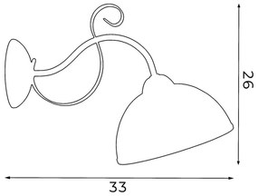 Lampada da parete ANTICA 1xE27/60W/230V