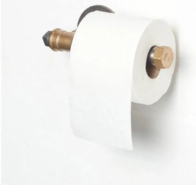 Portarotolo BORURAF 8x22 cm nero/oro