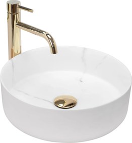 Lavabo da appoggio Rea Sami Marble Mat