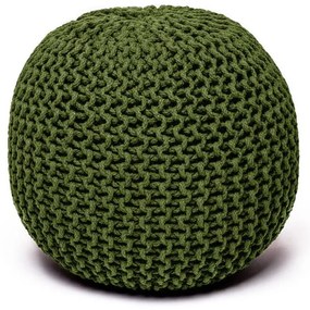 Poggiapiedi verde con rivestimento in lavorato a maglia Jagger – Bonami Essentials