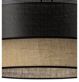 Lampada a sospensione con cavo BORHO 1xE27/60W/230V nero/iuta