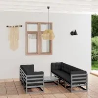 Set Divani da Giardino 8 pz con Cuscini Legno Massello Pino 3076421