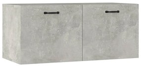 Armadietto a muro grigio cemento 80x35x36,5cm legno multistrato