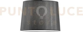Paraume per lampada dorsale nero in tessuto d.40cm