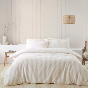 Biancheria da letto in flanella beige e crema per letto matrimoniale 200x200 cm - Catherine Lansfield